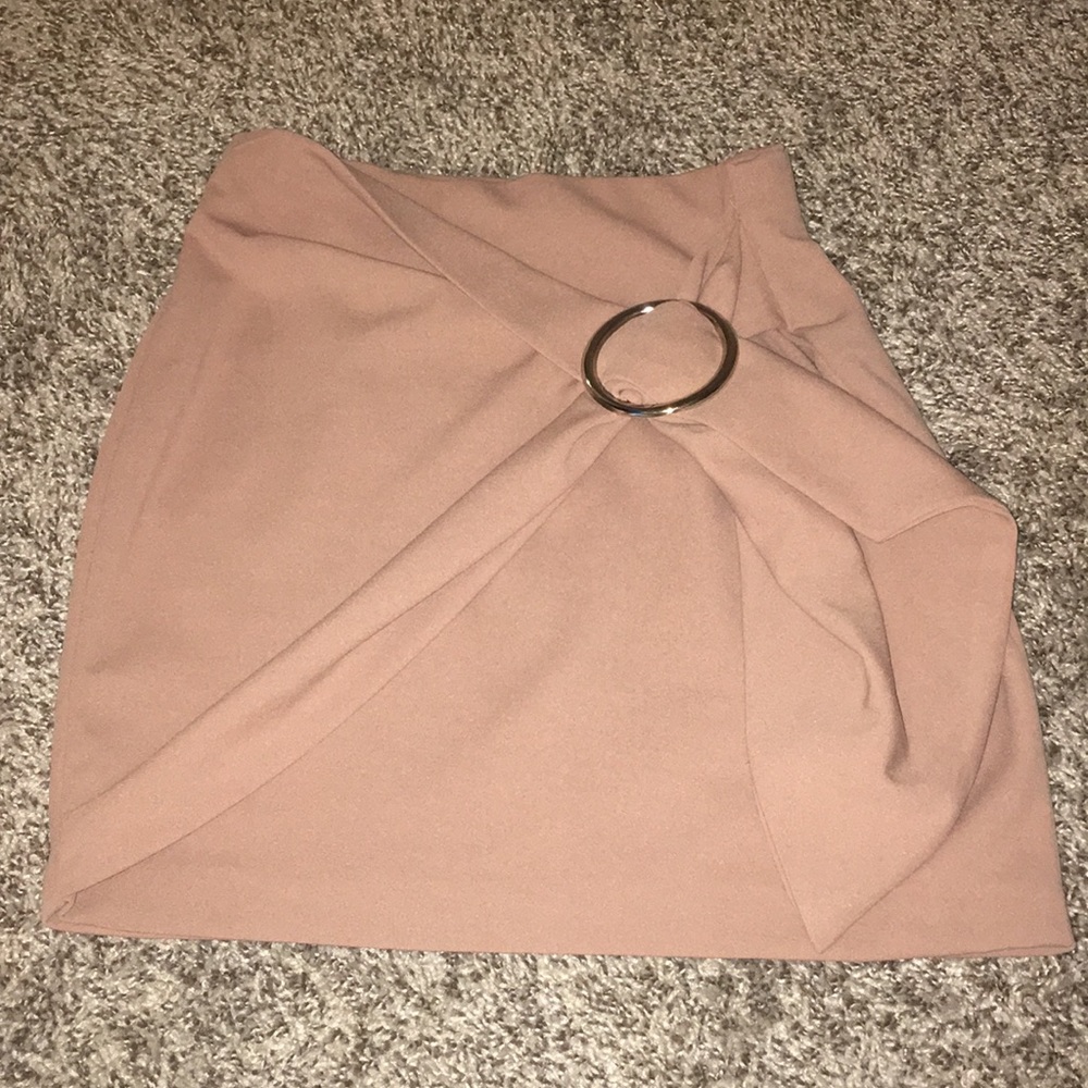 Tan mini skirt
